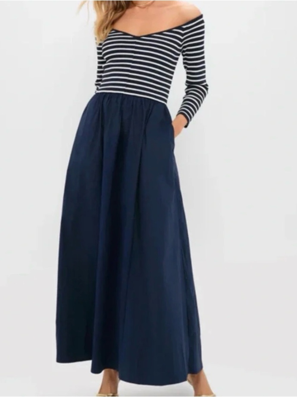Tuckernuck Navy Stripe Clea Dress